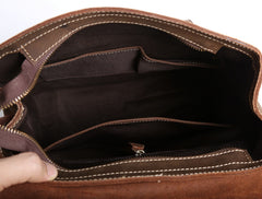 Genuine Leather Mens Cool Backpack Sling Bag Large Black Travel Bag Hiking Bag for men