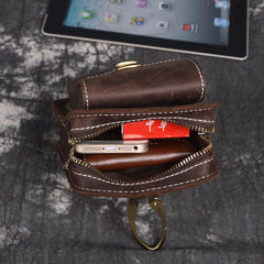 Leather Belt Pouch Mens Small Cases Waist Bag Hip Pack Belt Bag Fanny Pack Bumbag for Men