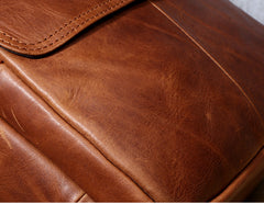 Genuine Leather Mens Cool Messenger Bag Small Bag Chest Bag Bike Bag Cycling Bag for men