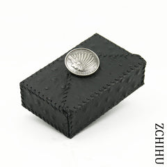 Cool Handmade Leather Mens Black Indian Cigarette Holder Case for Men - iwalletsmen