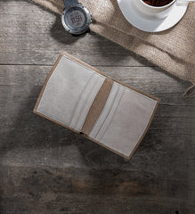 Handmade Leather Mens Cool Slim Leather Wallet Men Small Wallets Bifold for Men