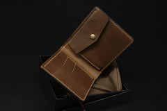 Handmade Leather Tooled Henna Floral Mens billfold Wallet Cool Leather Wallet Slim Wallet for Men