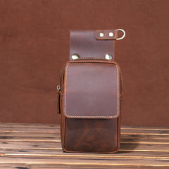 HANDMADE LEATHER MENS WAIST BAG HIP PACK BELT BAG FANNY PACK BUMBAG FOR MEN - iwalletsmen