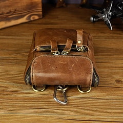 Leather Belt Pouch Mens Small Cases Waist Bag Hip Pack Belt Bag Fanny Pack Bumbag for Men
