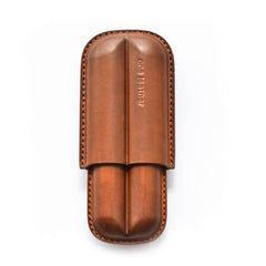 Cool Black Leather Mens 2pcs Cigar Case Cool Custom Leather Cigar Case for Men - iwalletsmen