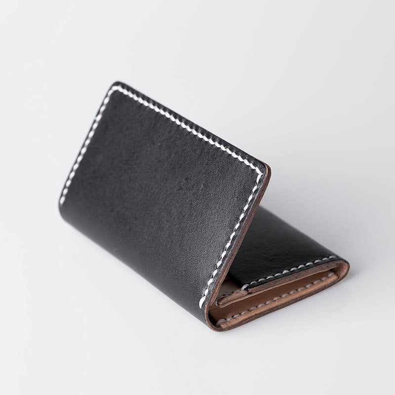 Handmade Leather Mens Cool billfold Wallet Card Holder Small Card Slim Wallets for Men