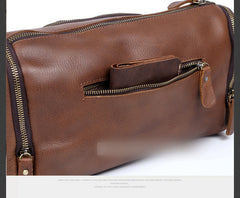 Genuine Leather Mens Messenger Bag Cool Weekender Bag Travel Bag Duffle Bags Overnight Bag Holdall Bag for men
