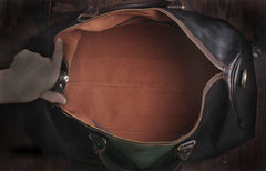 Genuine Leather Mens Cool Weekender Bag Travel Bag Duffle Bags Overnight Bag Holdall Bag for men