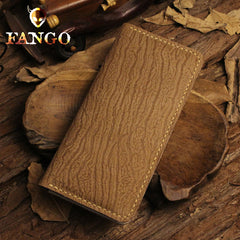 Handmade Leather Mens Cool Travel Long Wallet Card Holder Card Slim Clutch Wallets for Men