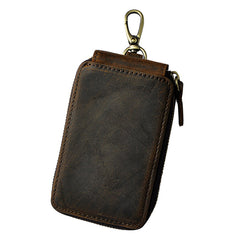 Handmade Leather Mens Cool Key Wallet Car Key Holder Case Card Wallet for Men