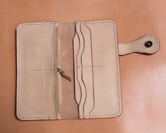Handmade Mens Leather Biker Chain Wallets Cool Long Chain Wallet with Chain - iwalletsmen