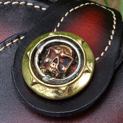 Handmade Mens Cool Leather Chain Wallet Biker Trucker Wallet with Chain - iwalletsmen