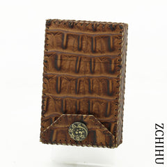 Handmade Cool Leather Mens Coffee Cigarette Holder Case Cigarette Holder for Men - iwalletsmen