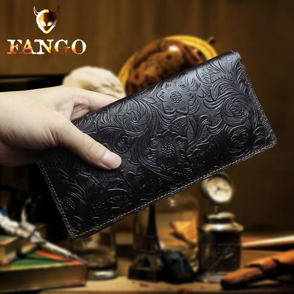 men's wallet leather​  I Floral Wallet Mens Long Wallets Cool Wallet for Men Bifold Leather Wallet Mens Most Unique Mens Wallets