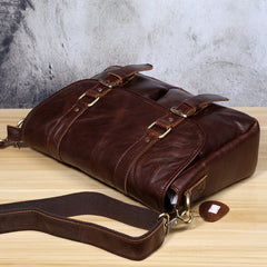 Genuine Leather Mens Cool Messenger Bag Chest Bag Bike Bag Cycling Bag for men