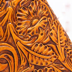 women's tooled leather wallet Tooled Leather Wallet Handmade Biker Chain Wallets Leather Wallet On A Chain
