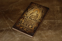 Handmade Leather Tooled Shakya Muni Buddhism Notebook Journal Travel Book Diary