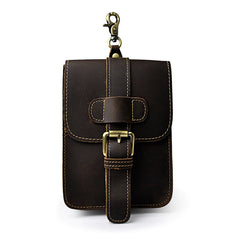 Leather Belt Pouch Mens Small Cases Waist Bag Hip Pack Belt Bag Fanny Pack Bumbag for Men