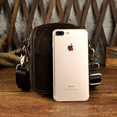 Leather Belt Pouch Mens Small Cases Waist Bag Hip Pack Belt Bag Fanny Pack Bumbag for Men