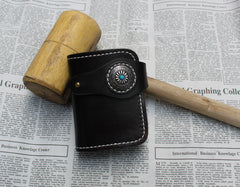 Cool Small Leather Biker Chain Wallet Mens Handmade billfold Chain Wallets - iwalletsmen