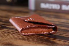 Handmade Mens Cool billfold Leather Wallet Men Small Card Slim Wallets Bifold for Men - iwalletsmen