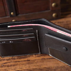 Handmade Leather Mens Cool Wallet Men Slim Wallets Front Pocket Wallet for Men