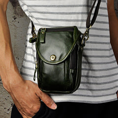 Leather Belt Pouch Mens Small Cases Waist Bag Hip Pack Belt Bag Fanny Pack Bumbag for Men