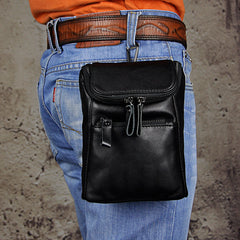 Leather Belt Pouch Mens Small Cases Waist Bag Hip Pack Belt Bag Fanny Pack Bumbag for Men