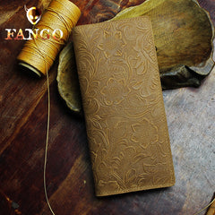 leather men wallet​ Tan Floral Wallet Mens Long Wallets Cool Wallet for Men Bifold Leather Wallet Mens Most Unique Mens Wallets