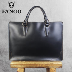 Handmade Leather Mens Cool Messenger Bag Briefcase Chest Bag Bike Bag Cycling Bag for men