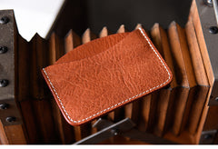 Handmade Mens Cool billfold Leather Wallet Men Small Card Slim Wallets Bifold for Men - iwalletsmen
