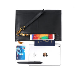 Handmade Leather Mens Chinese Dragon Clutch Cool Slim Wallet Zipper Clutch Wristlet Wallet for Men - iwalletsmen