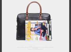 Genuine Leather Mens Cool Messenger Bag Briefcase Chest Bag Bike Bag Cycling Bag for men