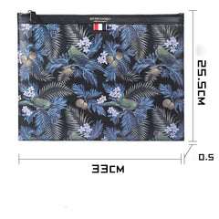 Handmade Leather Mens Clutch Parrots Cool Slim Wallet Zipper Clutch Wristlet Wallet for Men - iwalletsmen