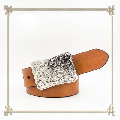 Handmade Leather Genuine Chinese Floral Mens Cool Men Biker Trucker Leather Belt