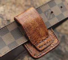 Cool Zippo Case Brown Leather Zippo Lighter Cases with Loop coolest zippo cases​ Zippo lighter Holders with clips
