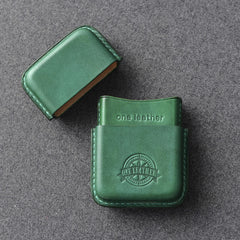 Cool Green Leather Mens 14pcs Cigarette Holder Case Cool Custom Cigarette Case for Men - iwalletsmen