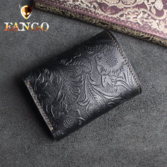 wallet key​ Black Leather Wallet for Keys Mens Key Wallet Car Key Wallet Trifold Key Wallet Holder Key Case Wallet