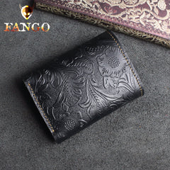 key wallets Black Leather Wallet for Keys Mens Key Wallet Car Key Wallet Trifold Key Wallet Holder Key Case Wallet