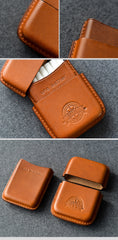 Cool Green Leather Mens 14pcs Cigarette Holder Case Cool Custom Cigarette Case for Men - iwalletsmen