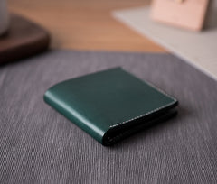 Handmade Leather Mens Cool Slim Leather Wallet Men Small Wallets Bifold for Men Women