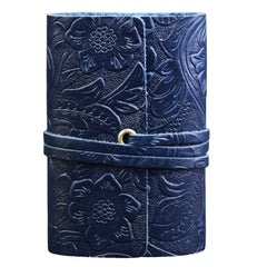 Handmade Leather Floral Mens Cool billfold Wallet Card Holder Small Card Slim Wallets for Men