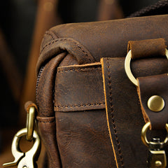 Leather Belt Pouch Mens Small Cases Waist Bag Hip Pack Belt Bag Fanny Pack Bumbag for Men