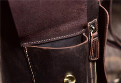 Leather Sling Bag for Men Vintage Chest Crossbody Bag For Mens - iwalletsmen