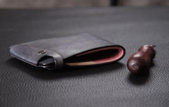 Handmade Mens Cool billfold Leather Wallet Men Small Slim Wallets Bifold for Men - iwalletsmen