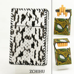 Cool Snake Leather Mens Cigarette Holder Case Handmade Cigarette Holder for Men - iwalletsmen