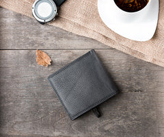 Handmade Leather Mens Cool Slim Leather Wallet Men Small Wallets Bifold for Men