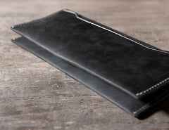 Handmade Leather Mens Clutch Wallet Cool Leather Wallet Long Phone Wallets for Men