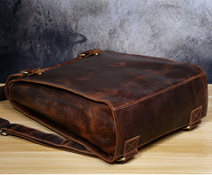 Genuine Leather Mens Cool Backpack Sling Bag Large Black Travel Bag Hiking Bag for men