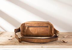 Leather Mens FANNY PACK MENS WAIST BAG HIP PACK BELT BAG FOR MEN - iwalletsmen